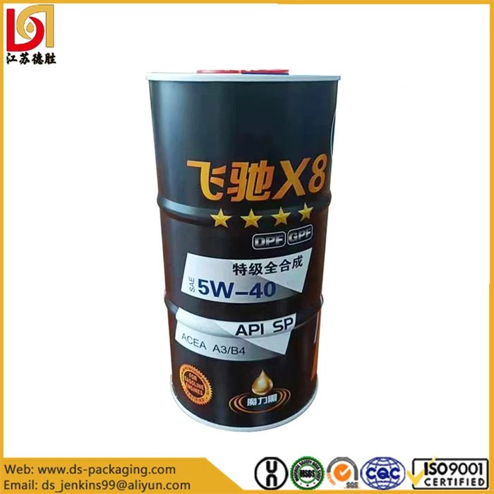 1L Engine Oil Tin Can with Cone Top